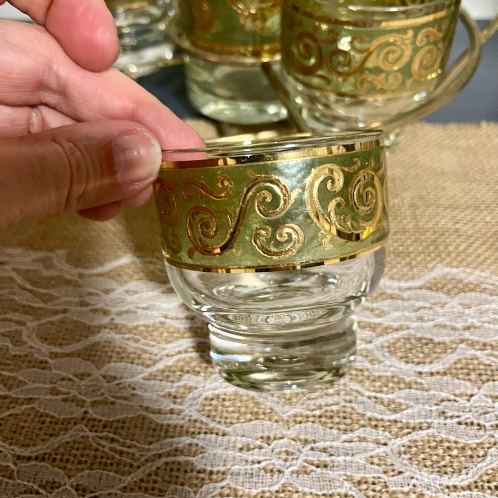 MCM culvar Toledo bar set with 22k gold trim - Picture 4 of 9